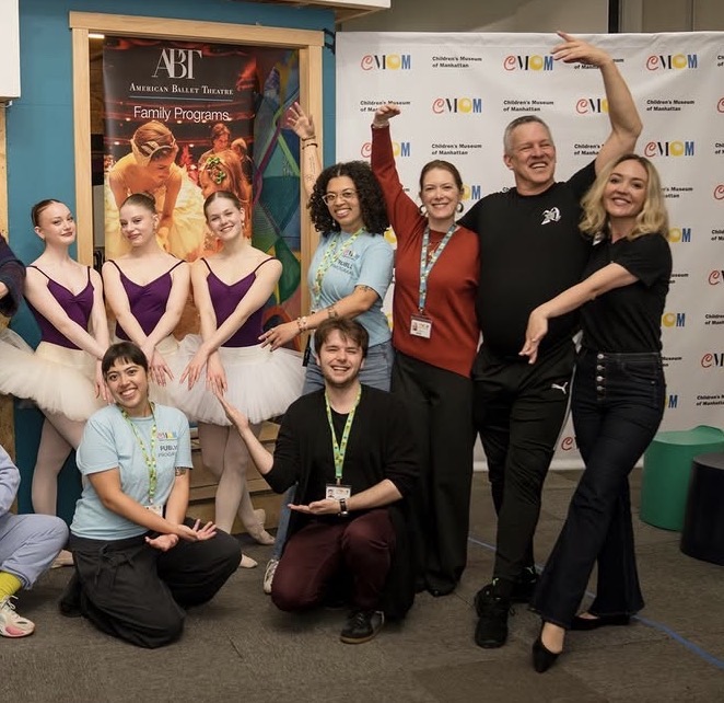 Tatiana Samoshkina with the American Ballet Theatre education team and dancers at the Children's Museum of Manhattan