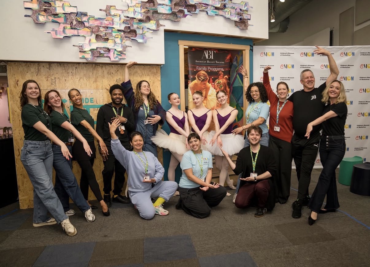 Tatiana Samoshkina with the American Ballet Theatre education team and dancers at the Children's Museum of Manhattan